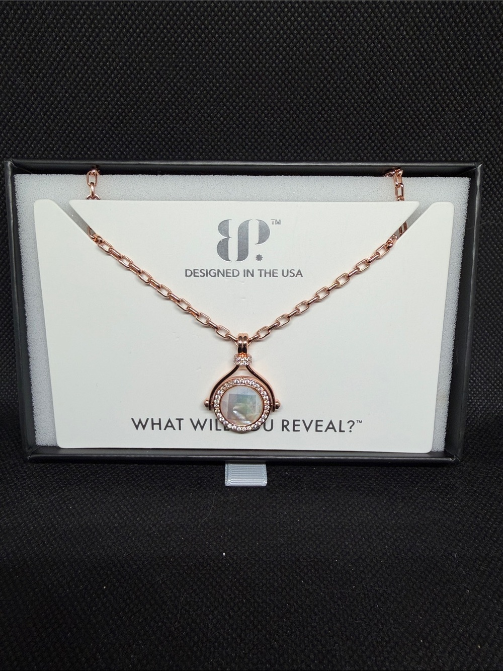 Rose Gold and Moonstone Stone Pendant Necklace: Gem Society